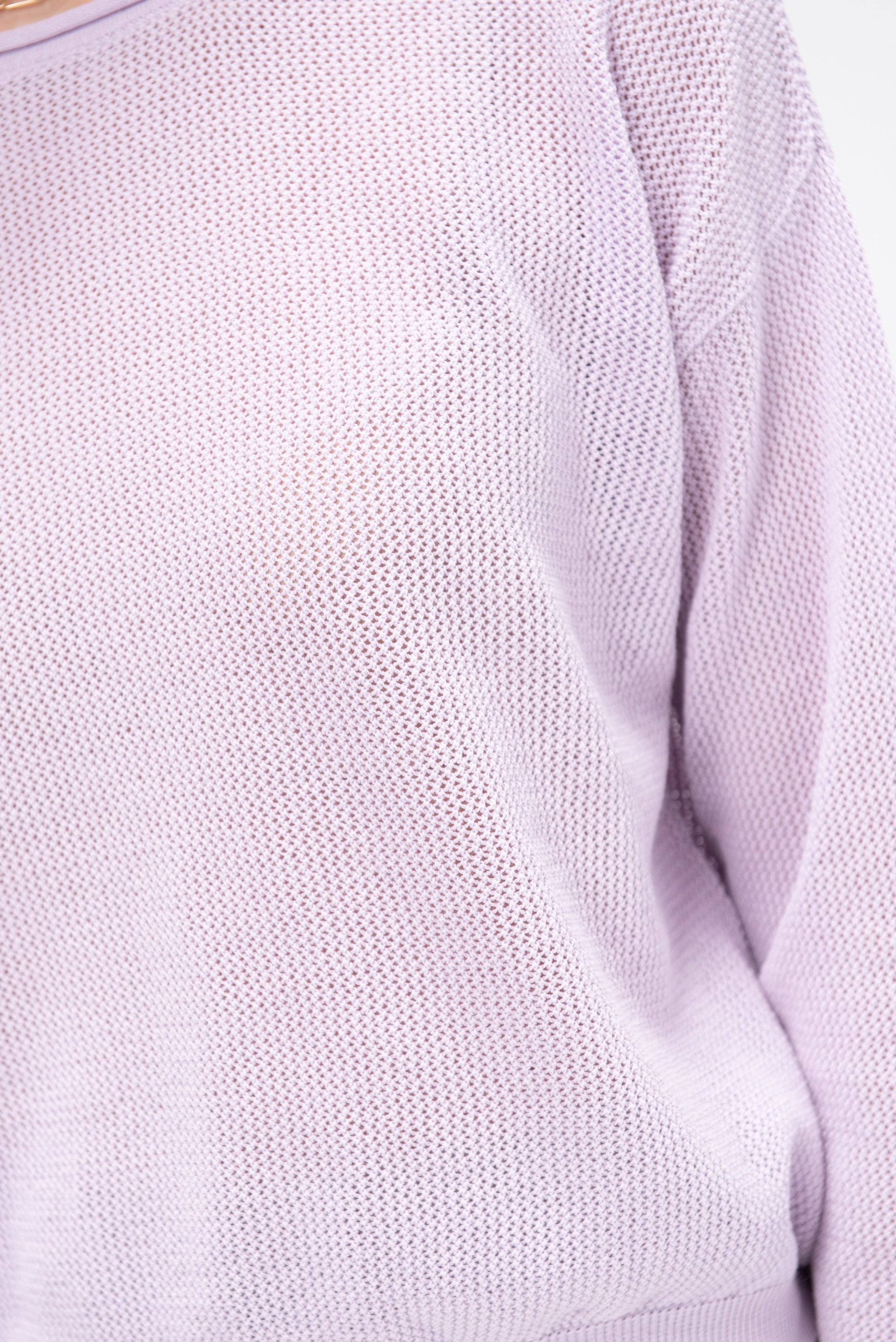 Marabel Cotton Sweater, Pale Lilac