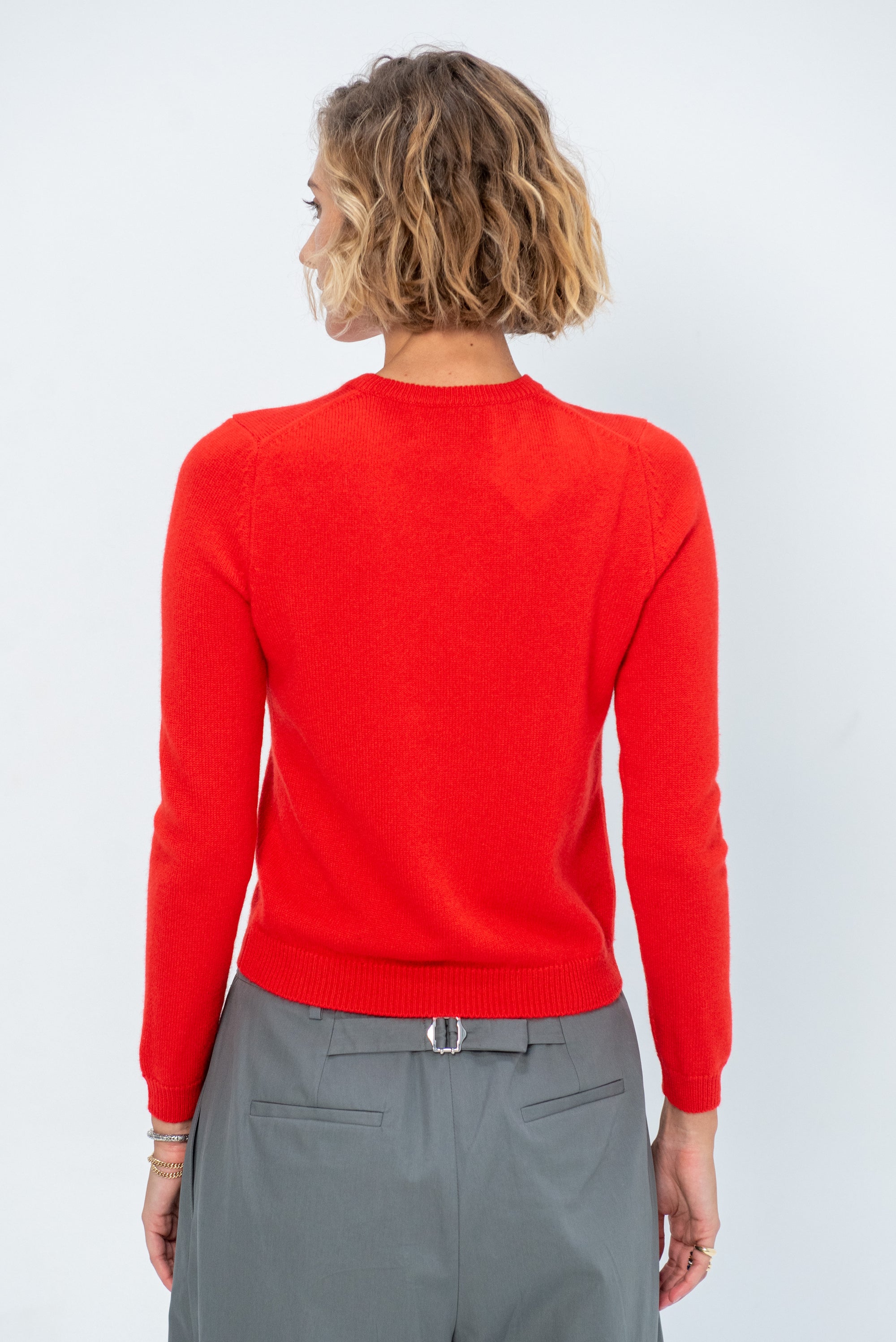 Lulu Cashmere Sweater, Scarlet