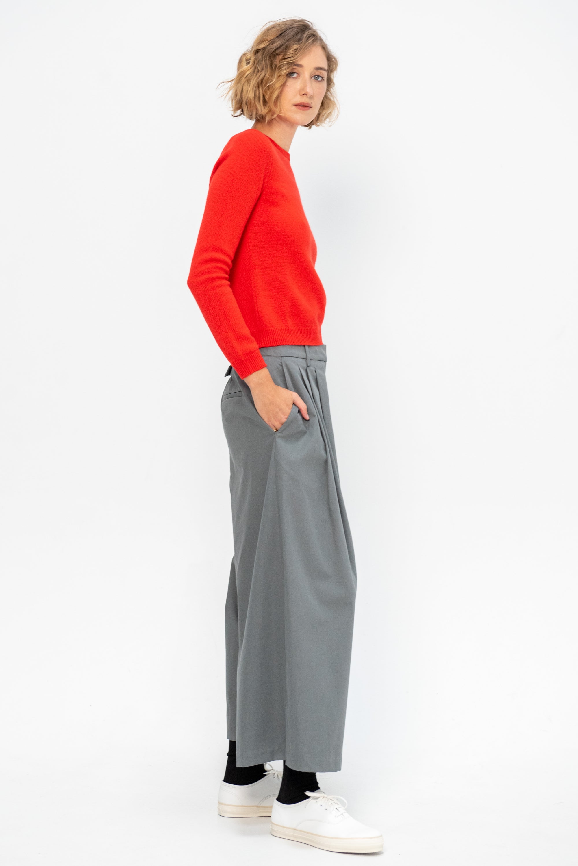 Lulu Cashmere Sweater, Scarlet