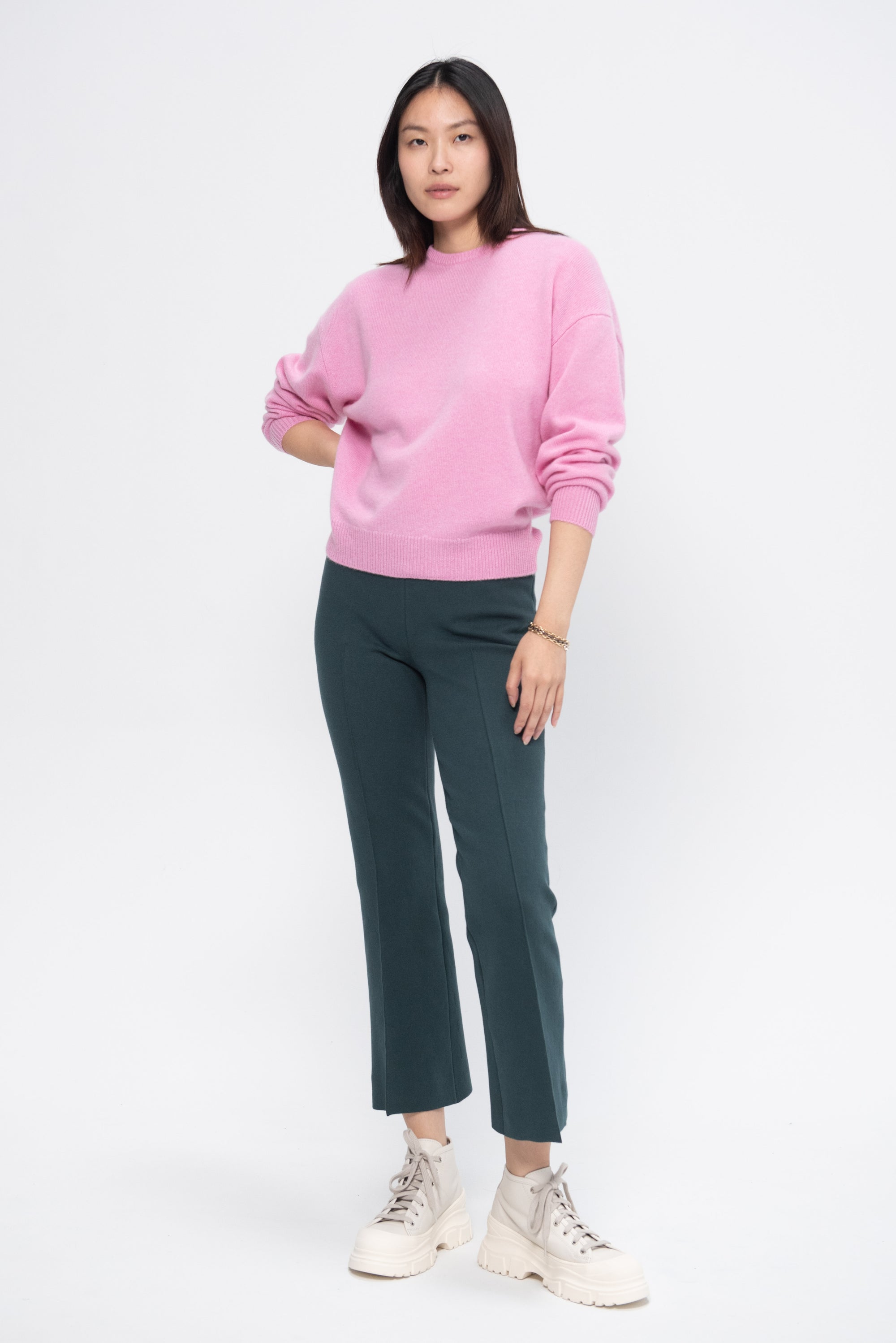 DEMYLEE - Artemis Cashmere Sweater, Bright Pink