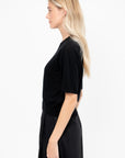 Solange Superfine Merino Top, Black