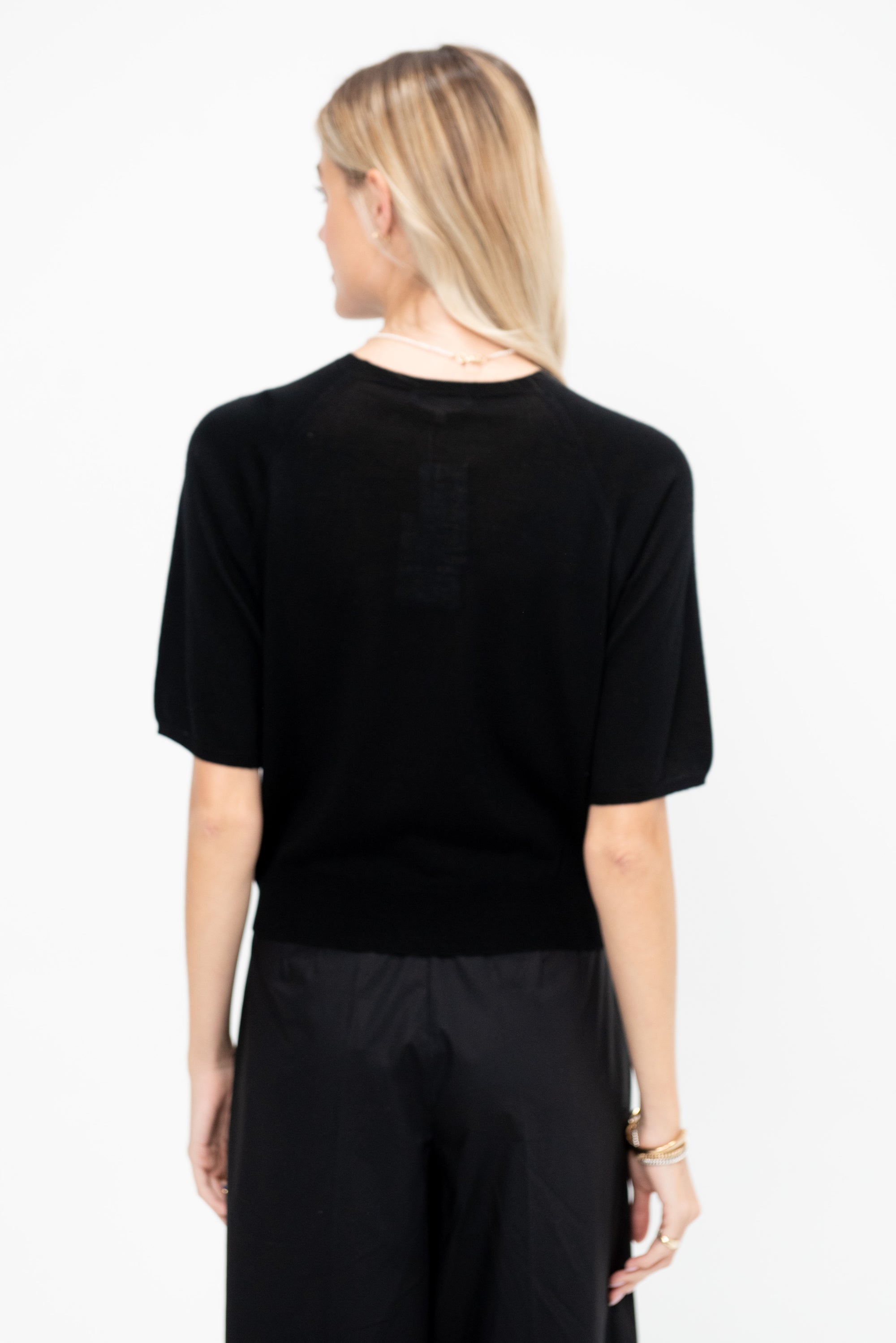 Solange Superfine Merino Top, Black