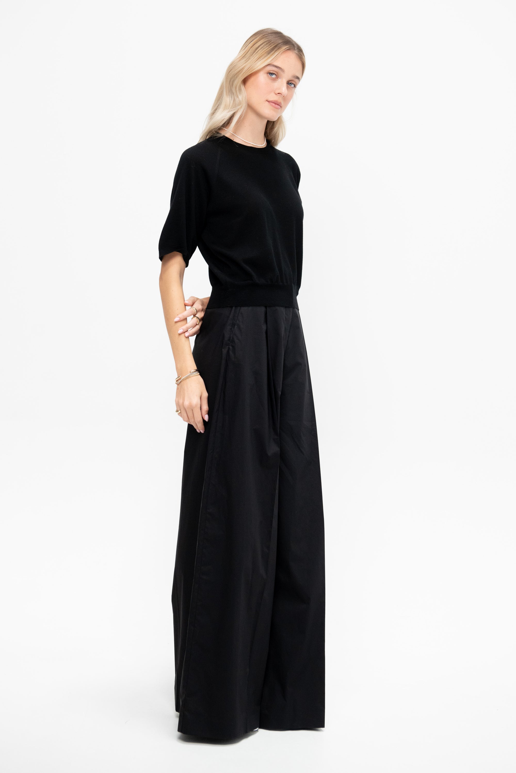 Solange Superfine Merino Top, Black