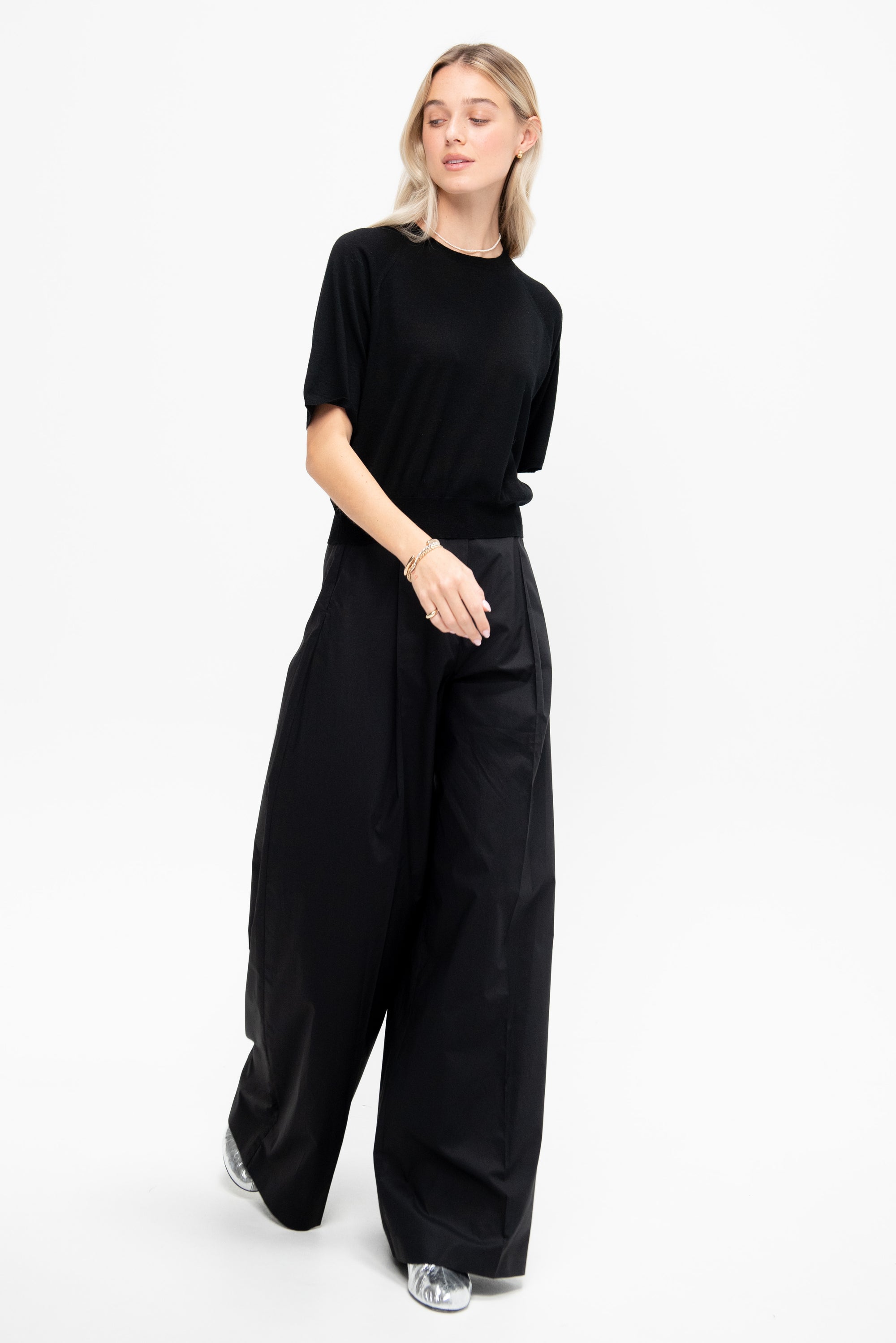 Solange Superfine Merino Top, Black