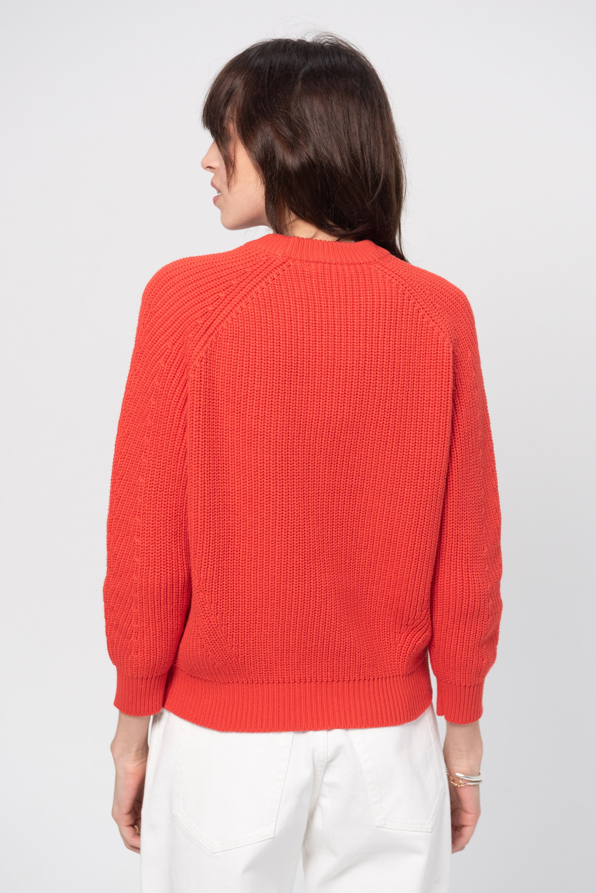 Chelsea Organic Cotton Sweater, Vermillion