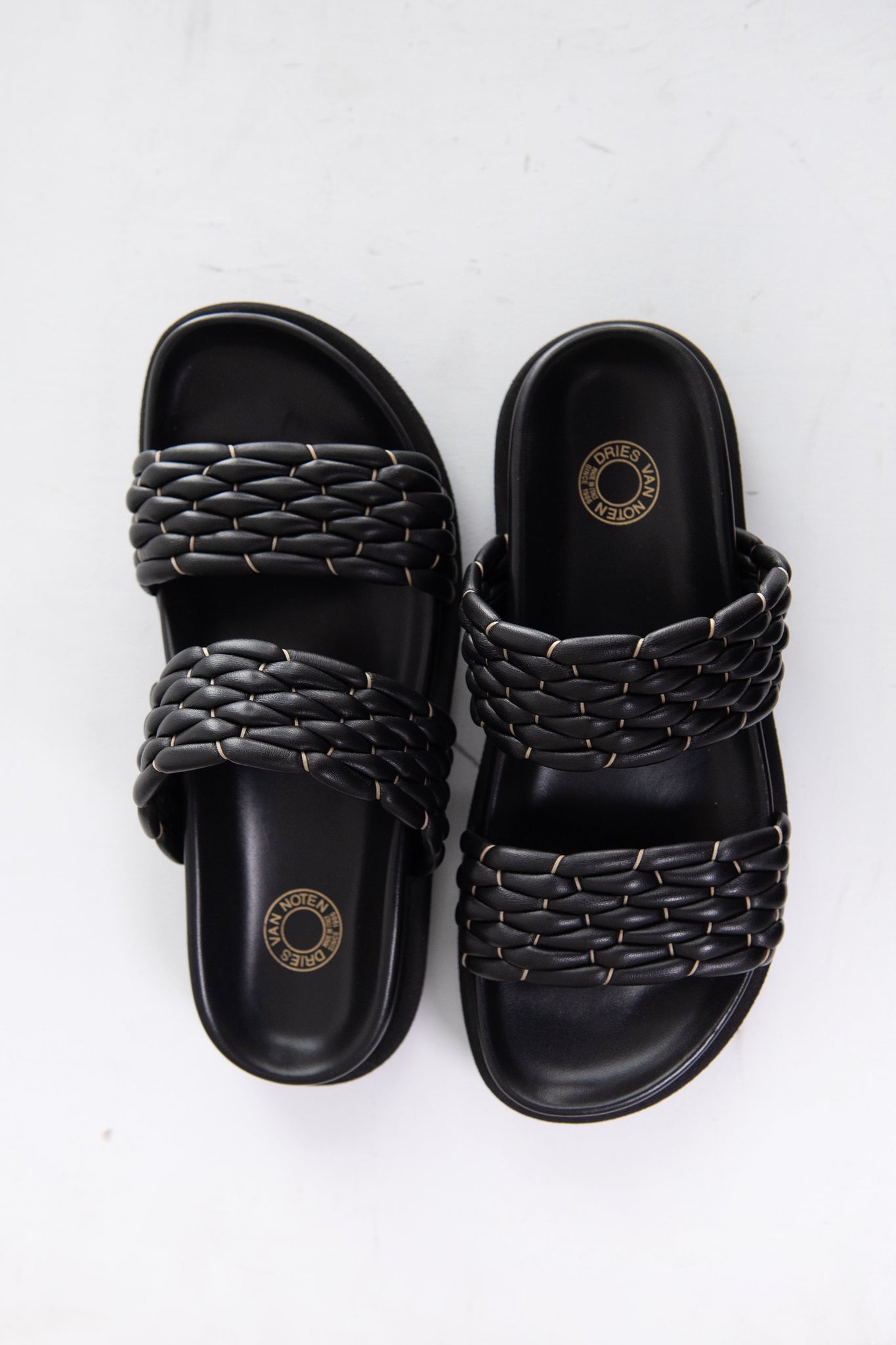 DRIES VAN NOTEN - Leather Sandal, Black