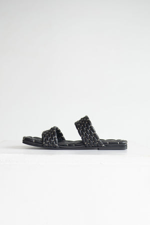 DRIES VAN NOTEN - Woven Slide Sandal, Black