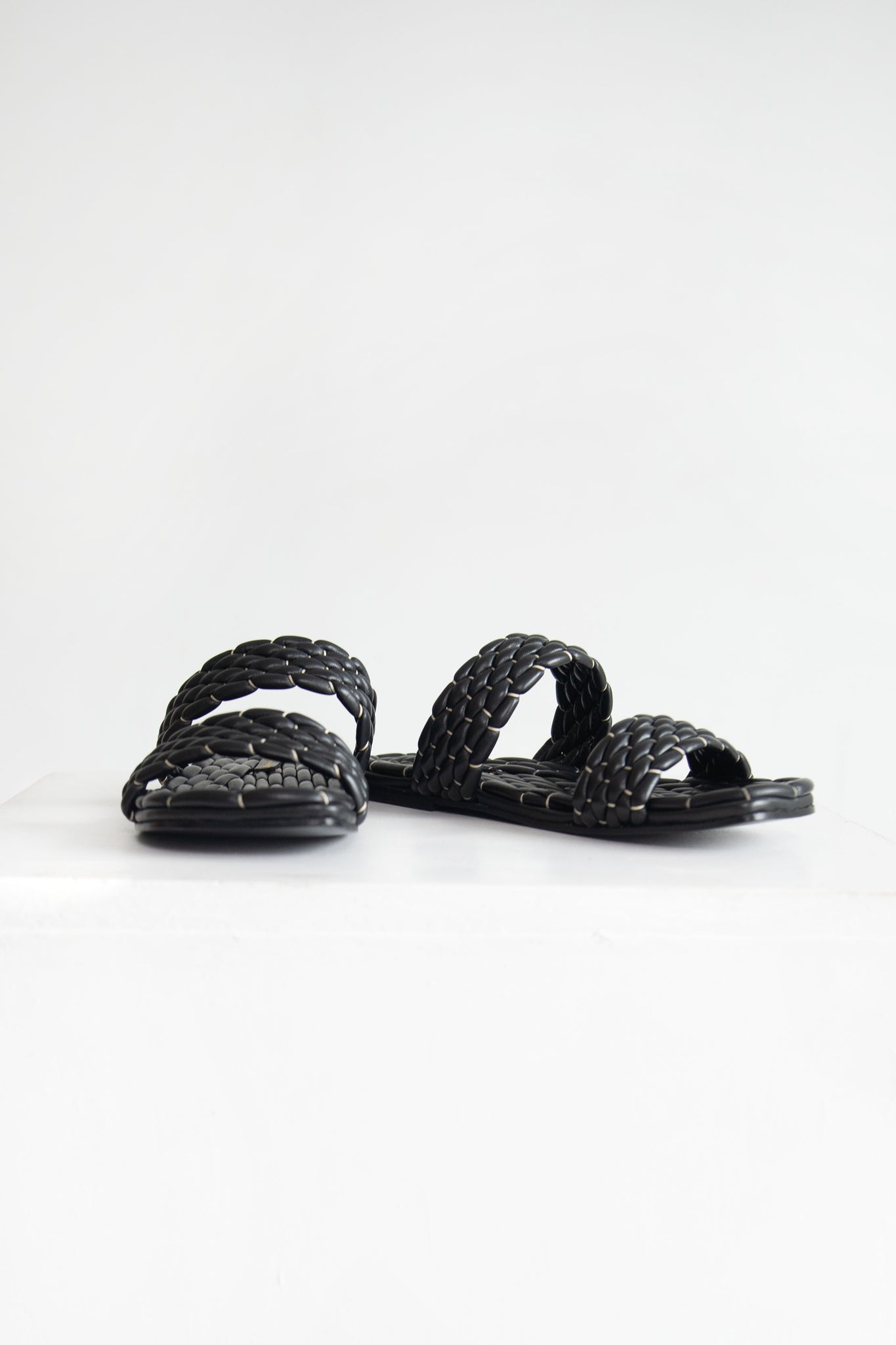 DRIES VAN NOTEN - Woven Slide Sandal, Black