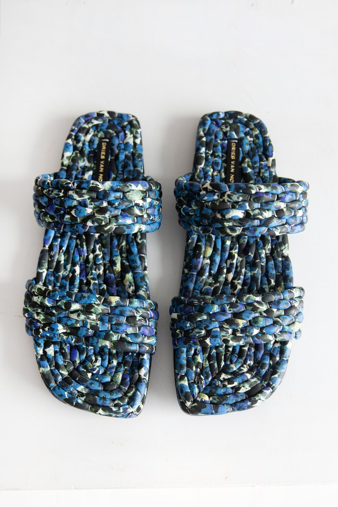 Dries Van Noten - Woven Slide Sandal, Blue