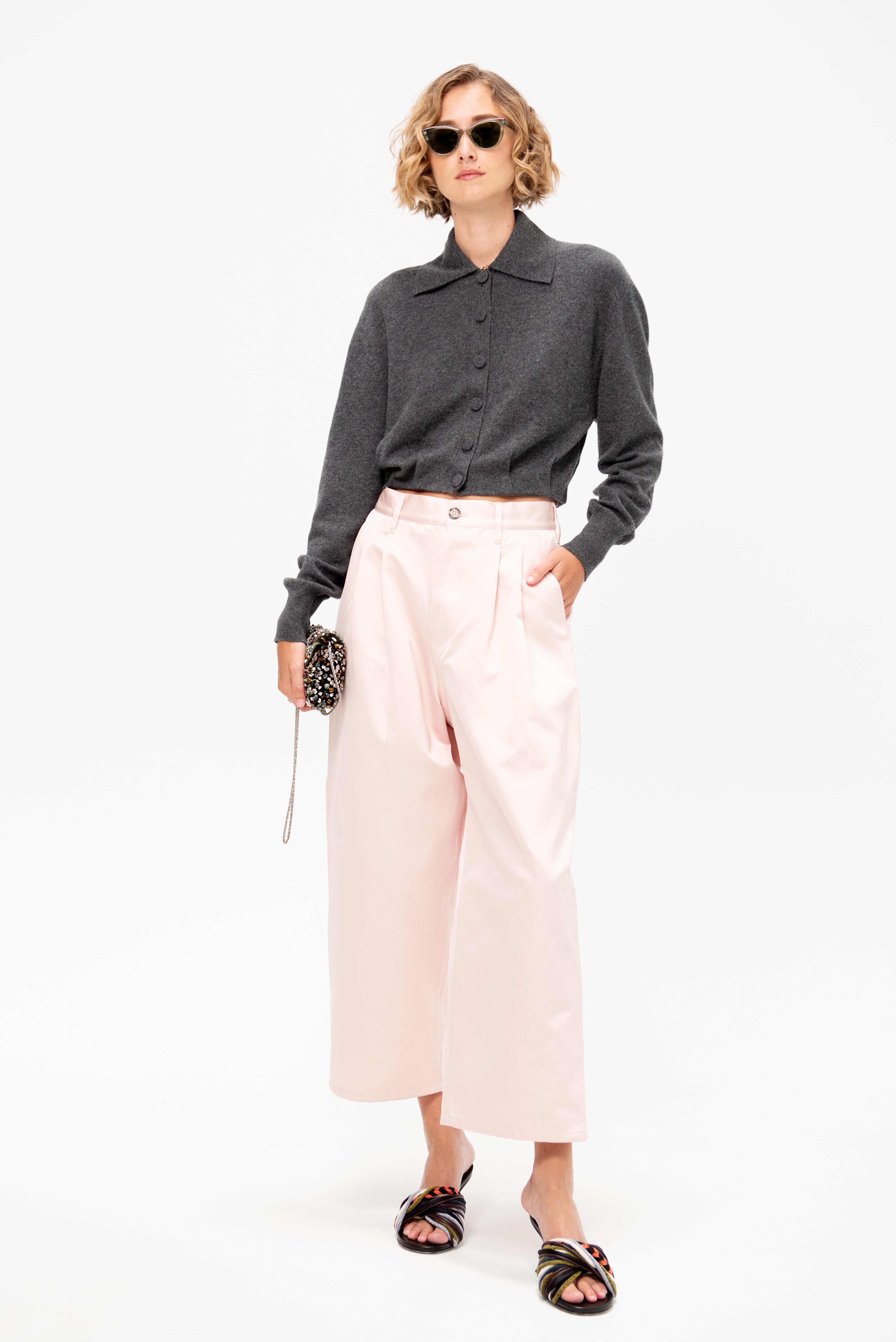 Dries Van Noten Button-Down Cardigan, Dark Grey – Kick Pleat