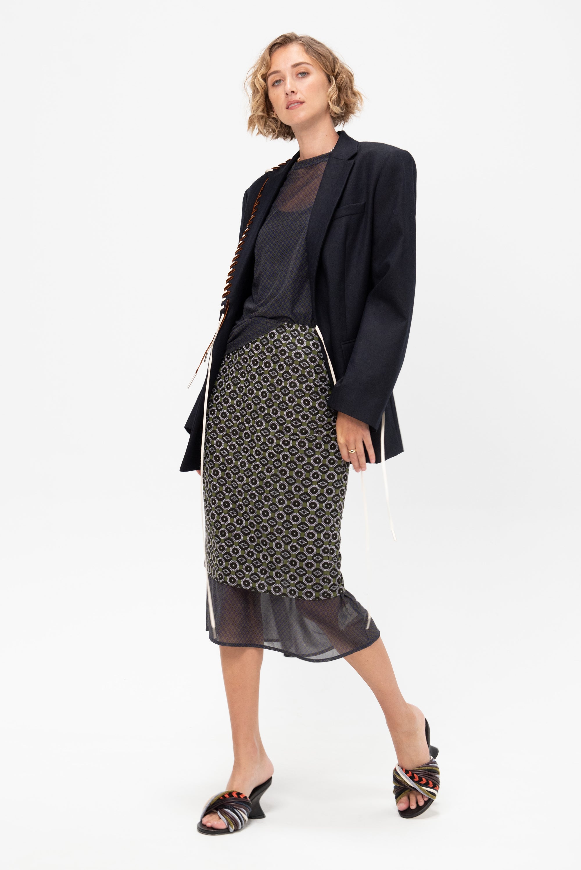 Double-Layer Skirt, Green