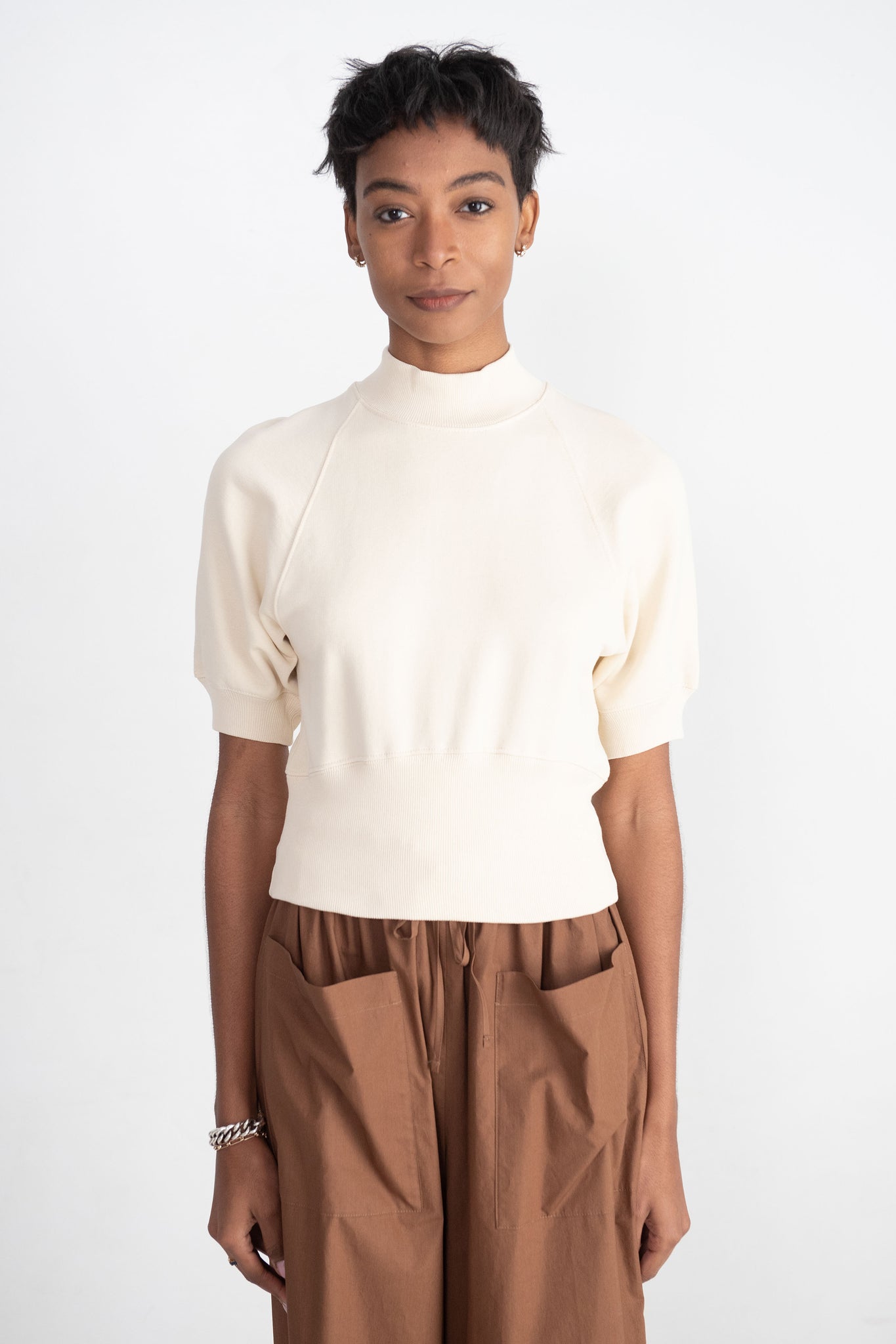 DRIES VAN NOTEN - Cropped Sweatshirt, Ivory