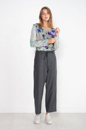 DRIES VAN NOTEN - Ink Rose Long Sleeve, Light Grey