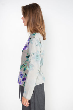 DRIES VAN NOTEN - Ink Rose Long Sleeve, Light Grey