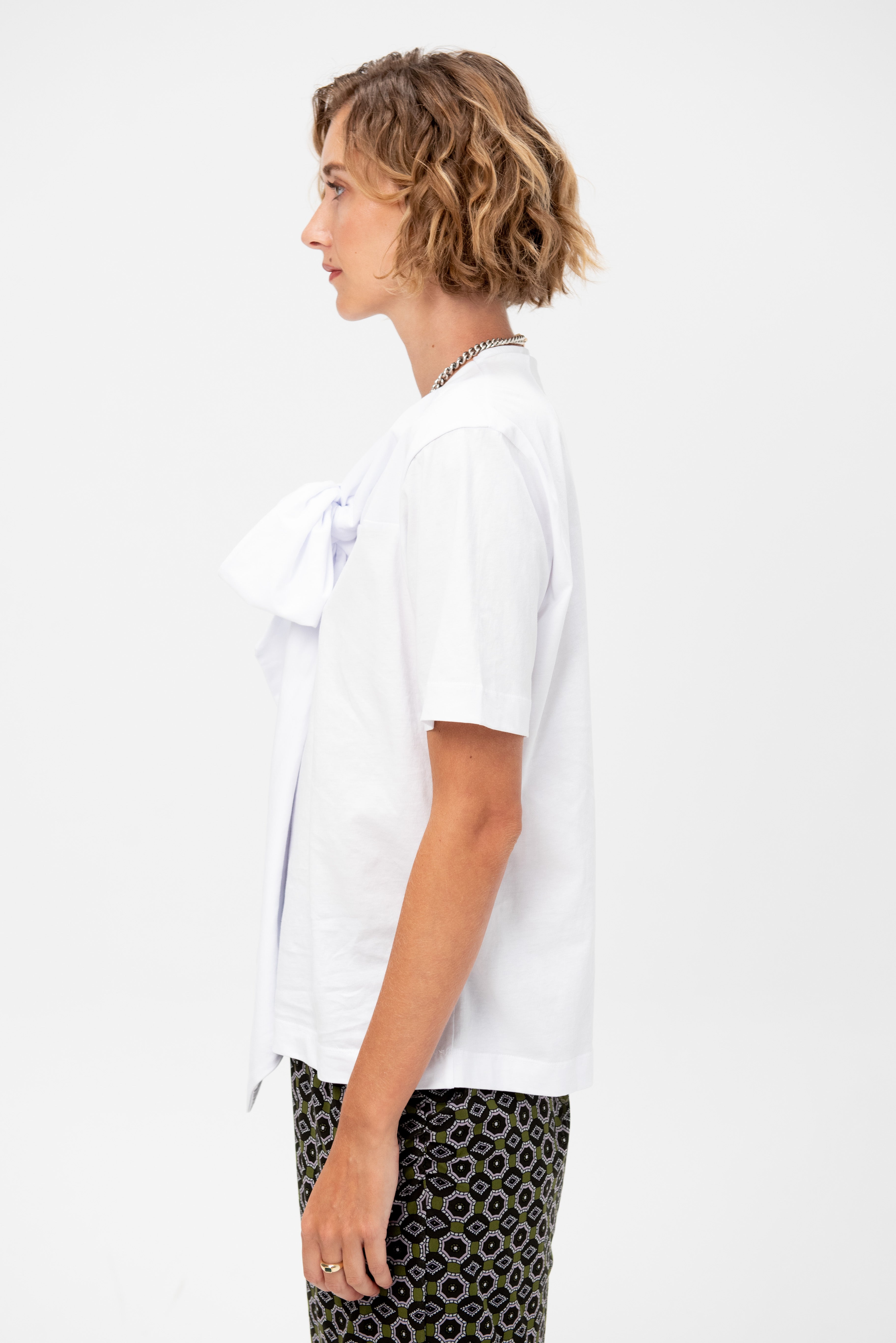 トップス Dries Van Noten Pleated Fan Shirt Red Pleated T-shirt by Dries Van Noten on Sale