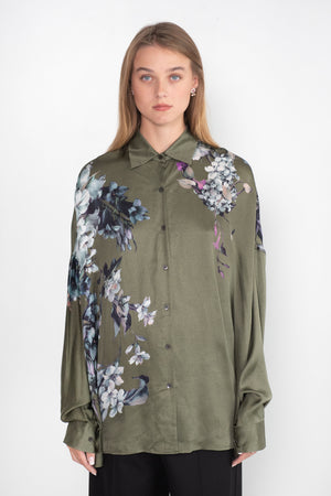 Dries Van Noten - Printed Button Down, Khaki