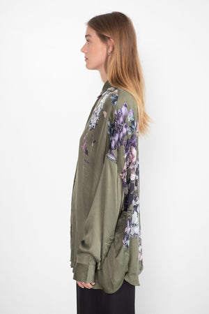 Dries Van Noten - Printed Button Down, Khaki