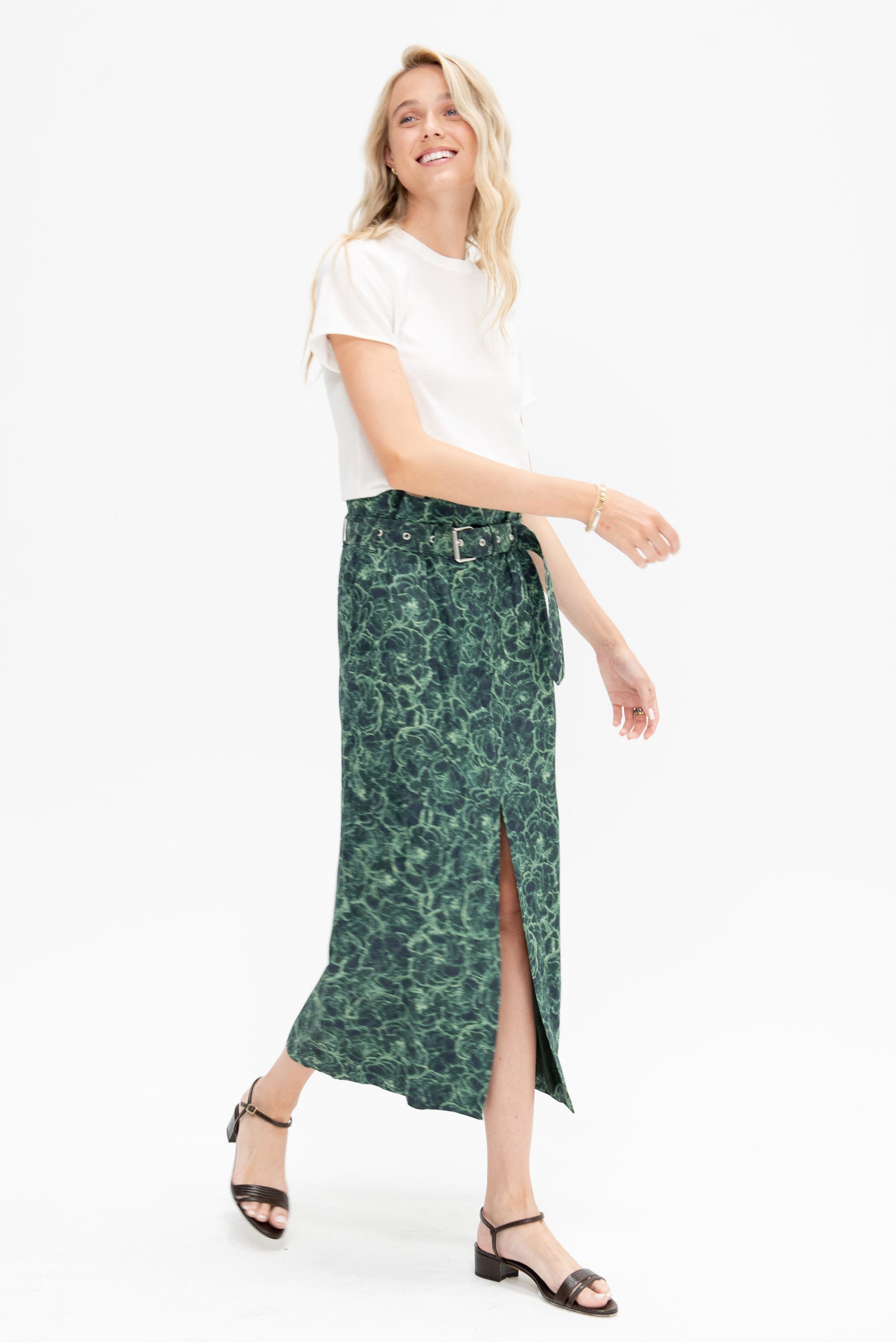 Belted Skirt, Malachite