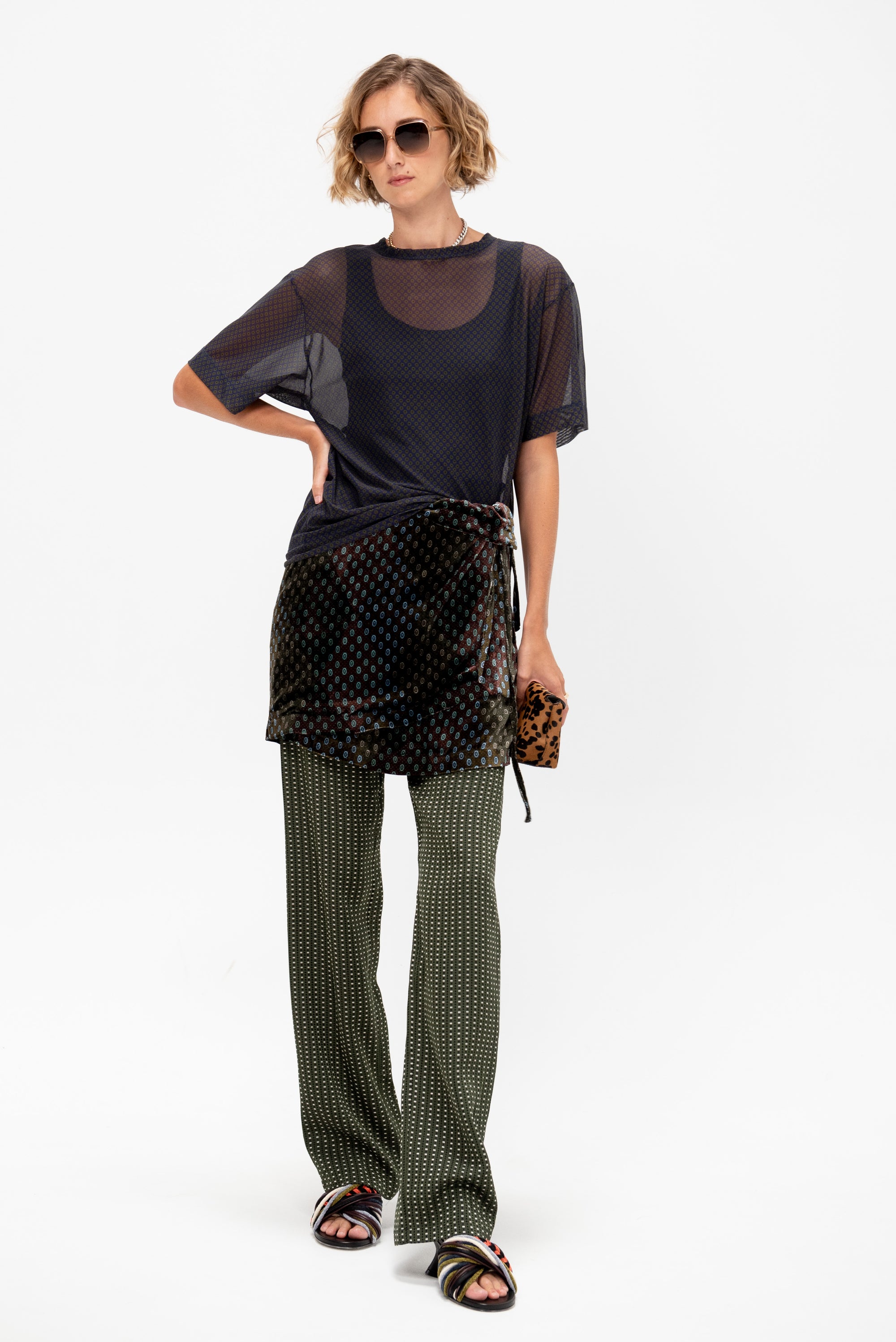 Sheer T-Shirt, Navy