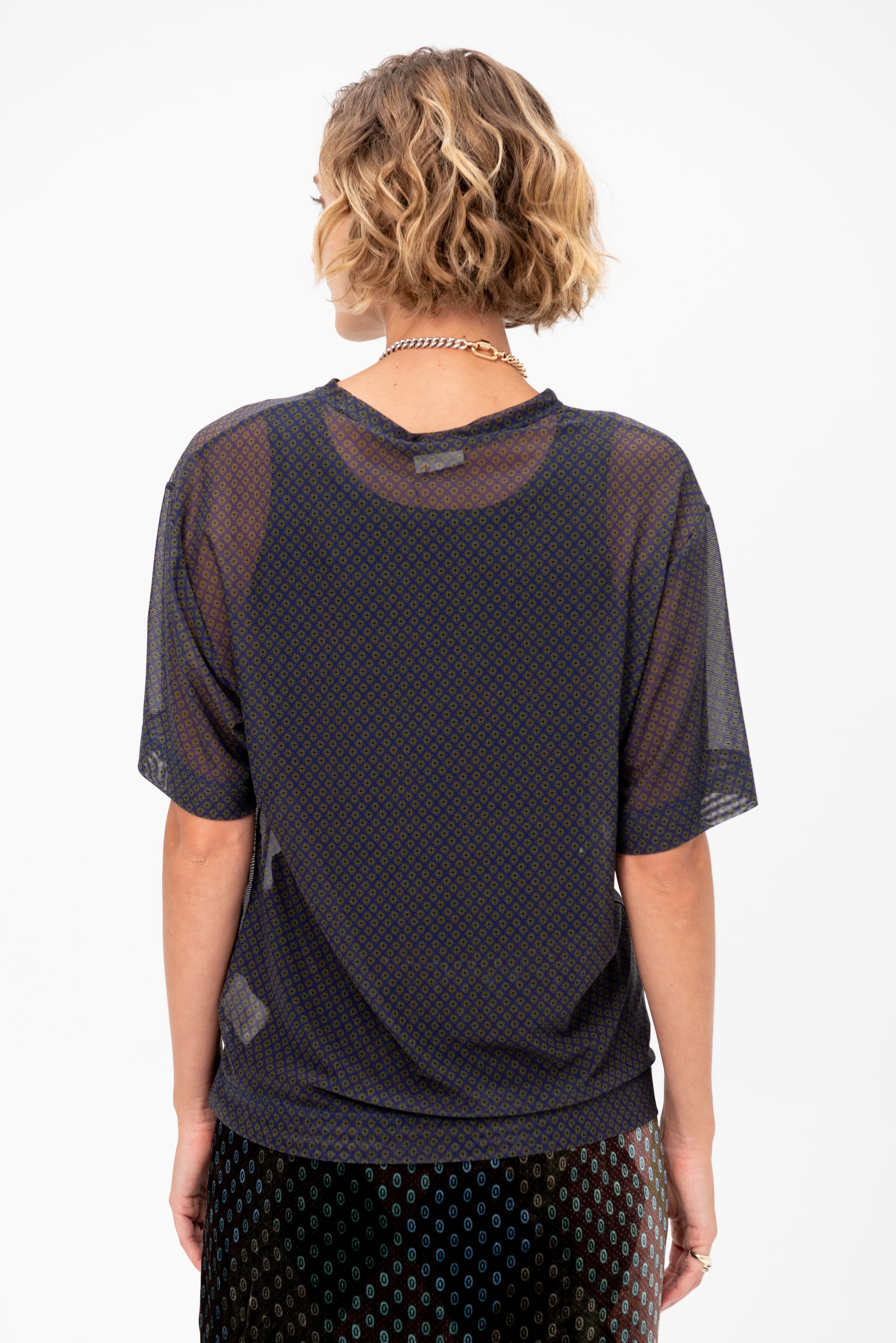 Sheer T-Shirt, Navy