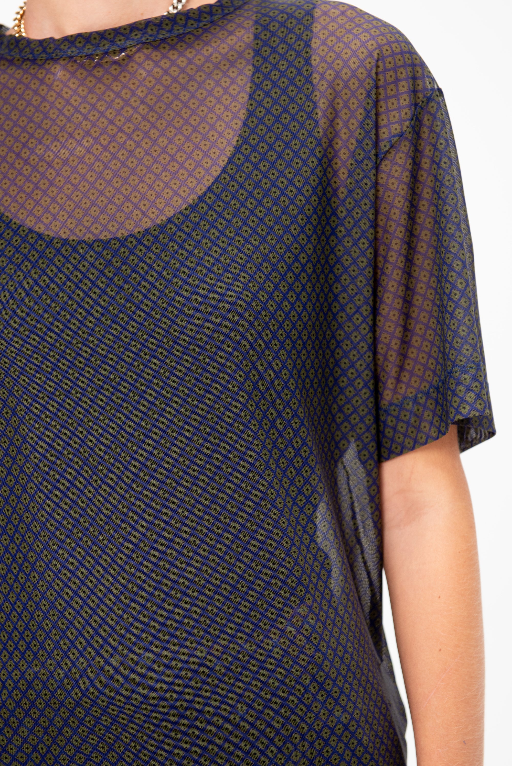 Sheer T-Shirt, Navy