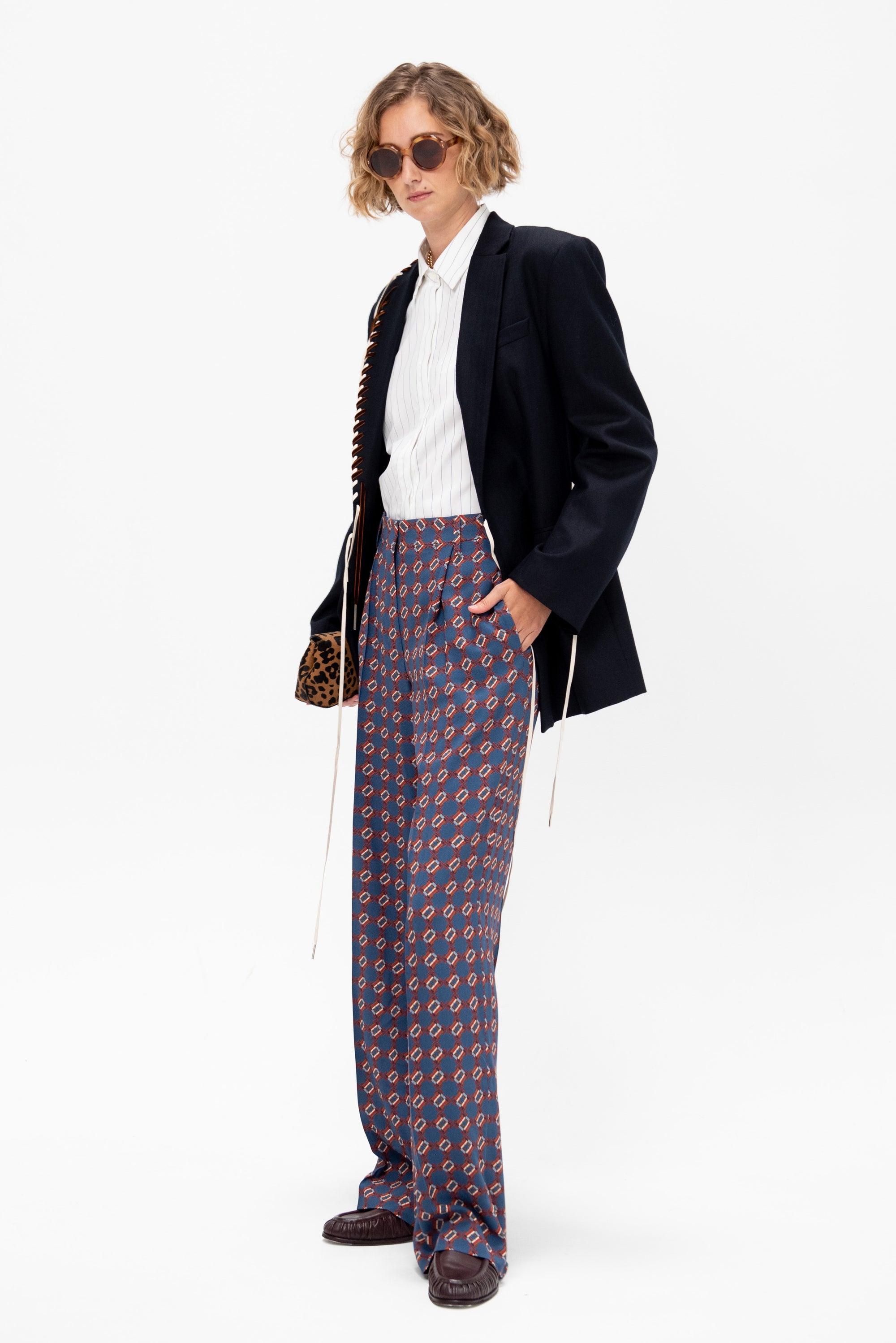 Stripe Button-Down, Navy