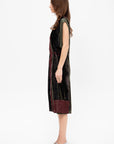 Velvet Wrap Dress, Khaki