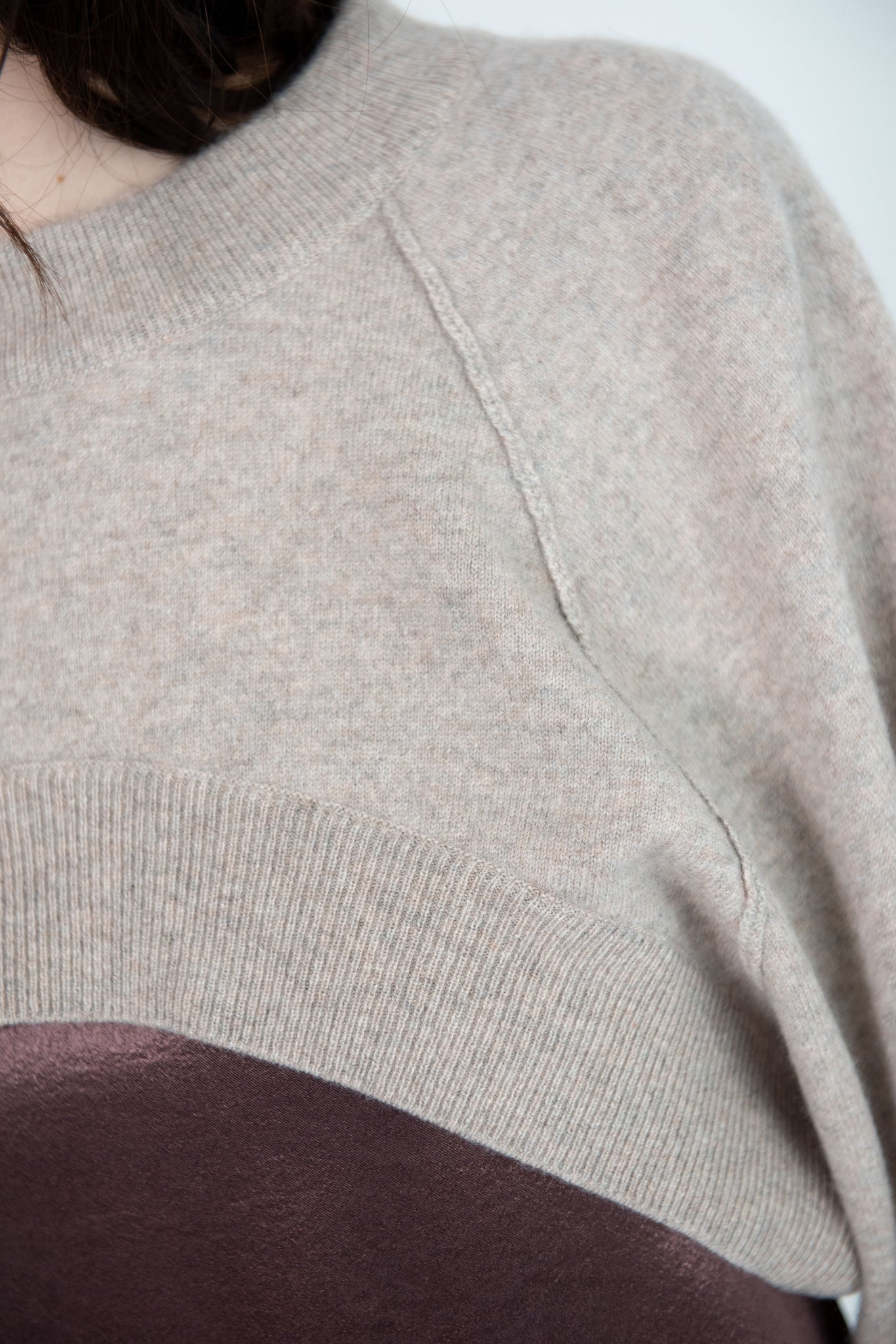 DUNE - Cropped Raglan Sweater, Moon Dust
