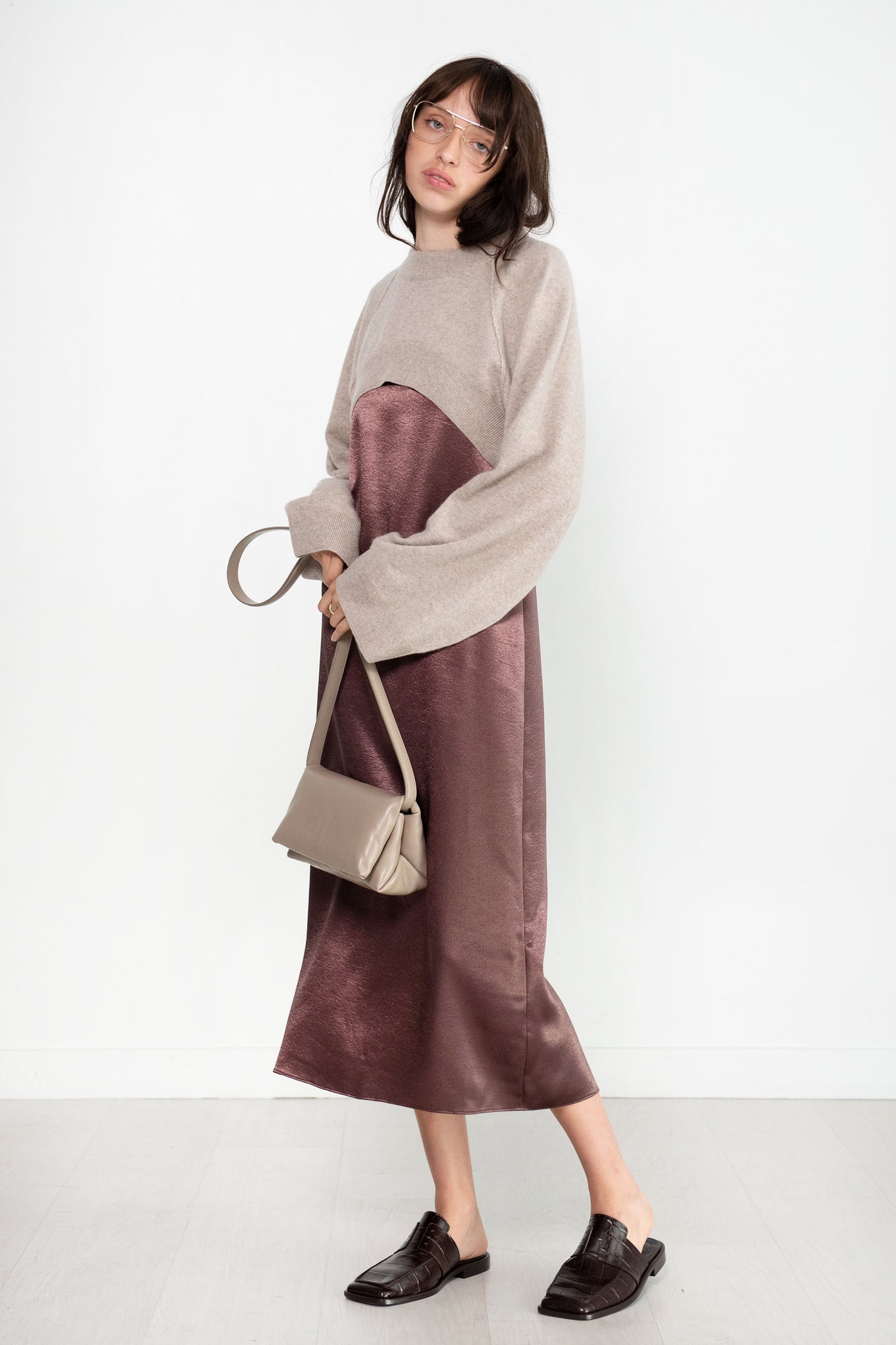 DUNE - Cropped Raglan Sweater, Moon Dust