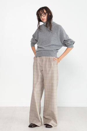 DUNE - High-neck Raglan Jumper, Grey Flannel