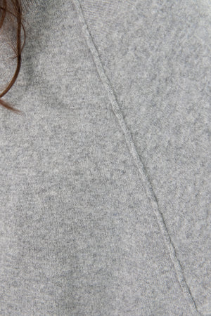DUNE - High-neck Raglan Jumper, Grey Flannel