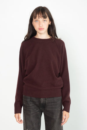DUNE - Crew Neck Raglan Sweater, Mosto