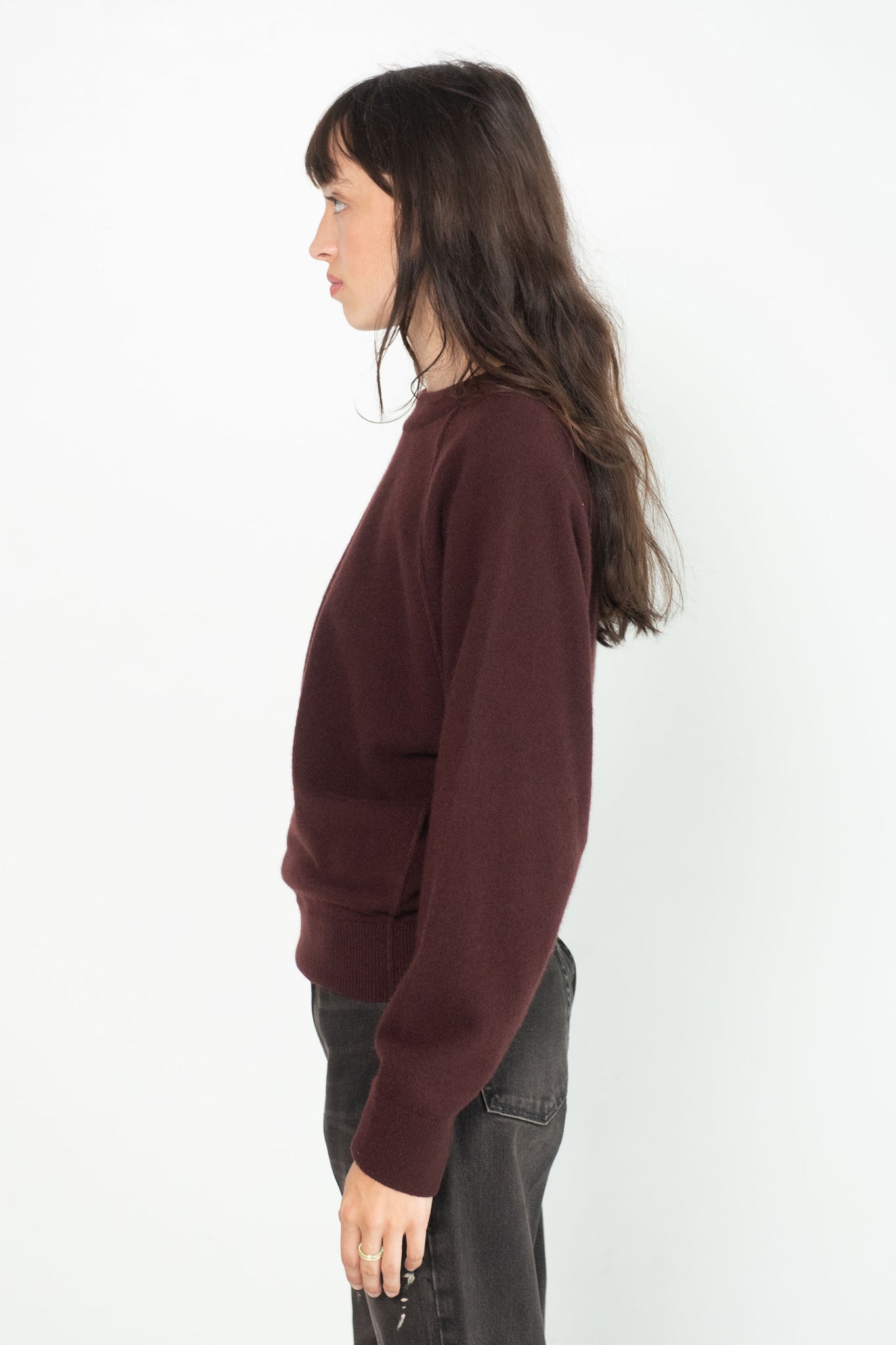 DUNE - Crew Neck Raglan Sweater, Mosto