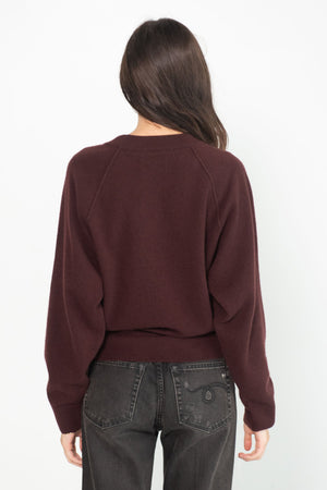 DUNE - Crew Neck Raglan Sweater, Mosto