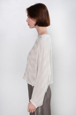 DUNE - Horizontal Ribbed Sweater, Chalk