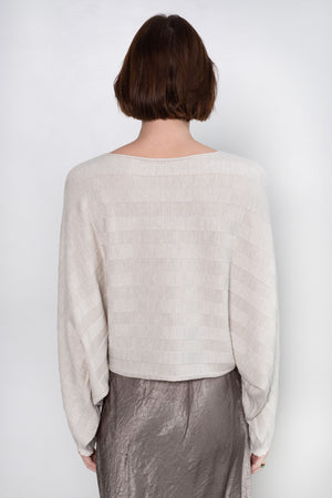DUNE - Horizontal Ribbed Sweater, Chalk