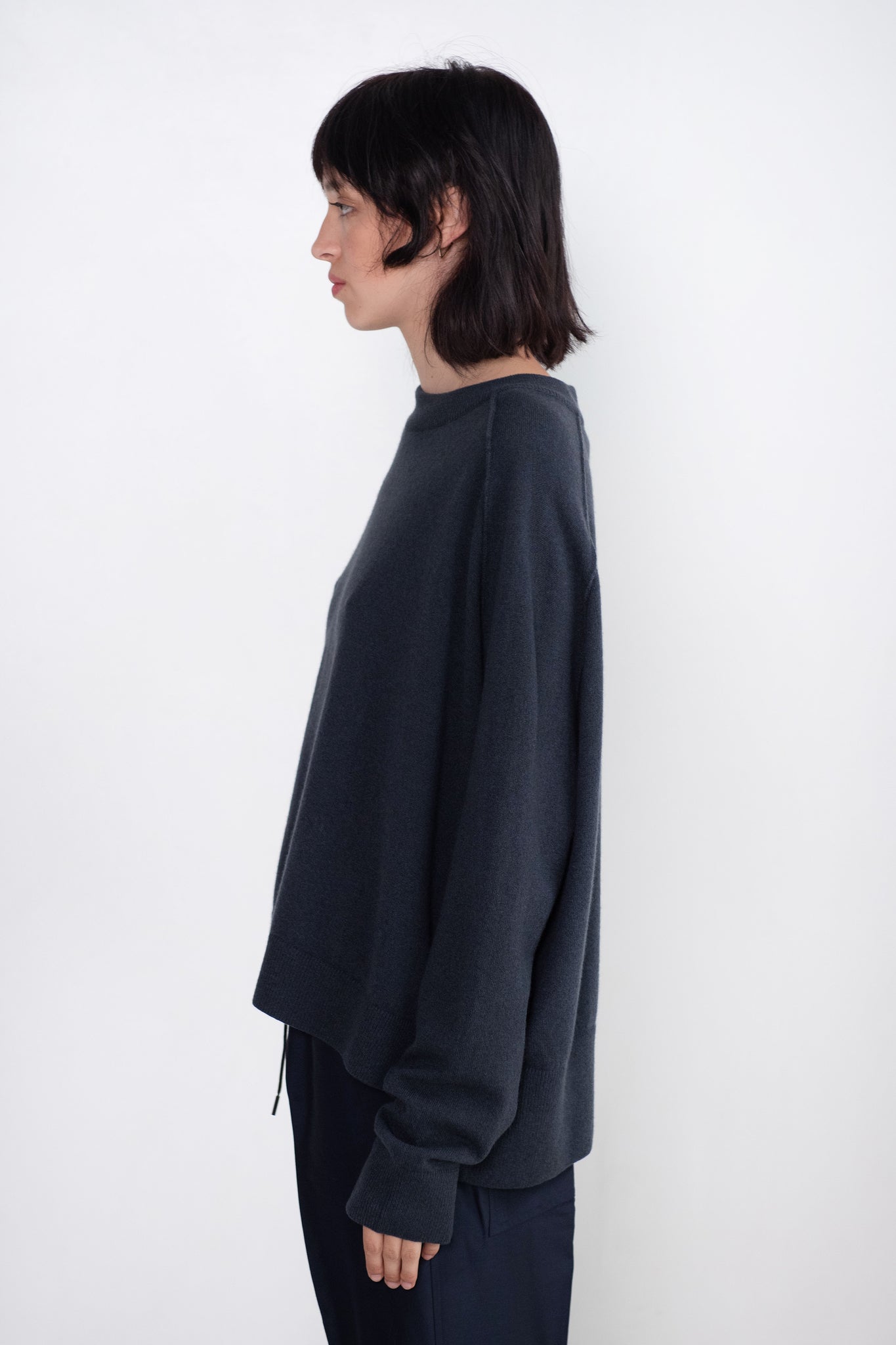 DUNE - Round Neck Side Slit Sweater, Kara