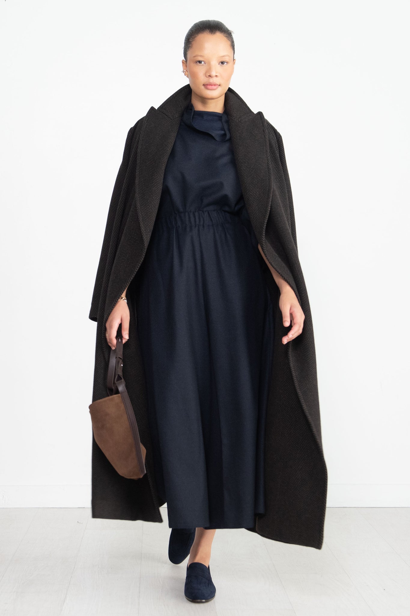 Dušan - Batwinged Oversized Shirt, Navy