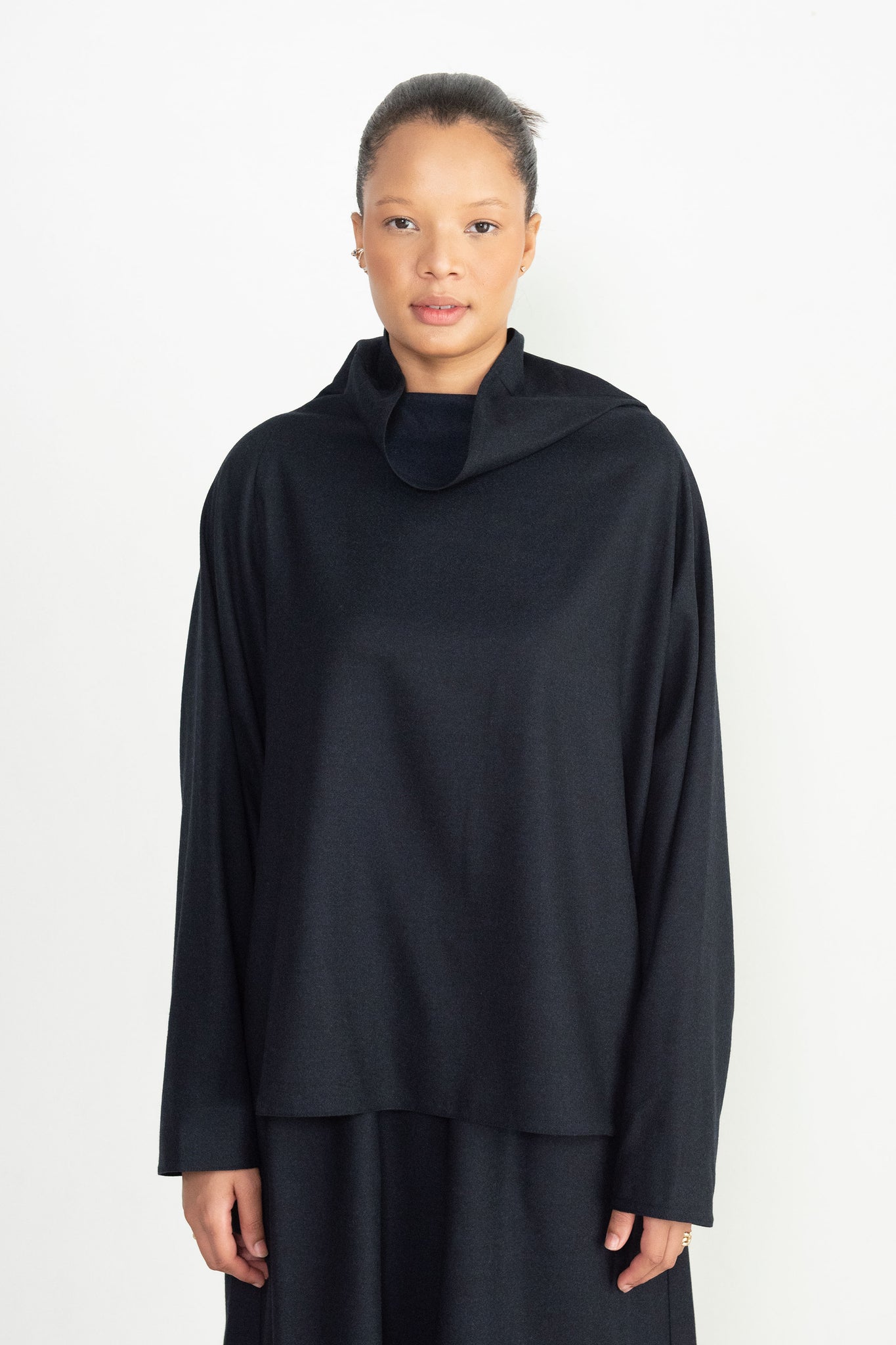 Dušan - Batwinged Oversized Shirt, Navy