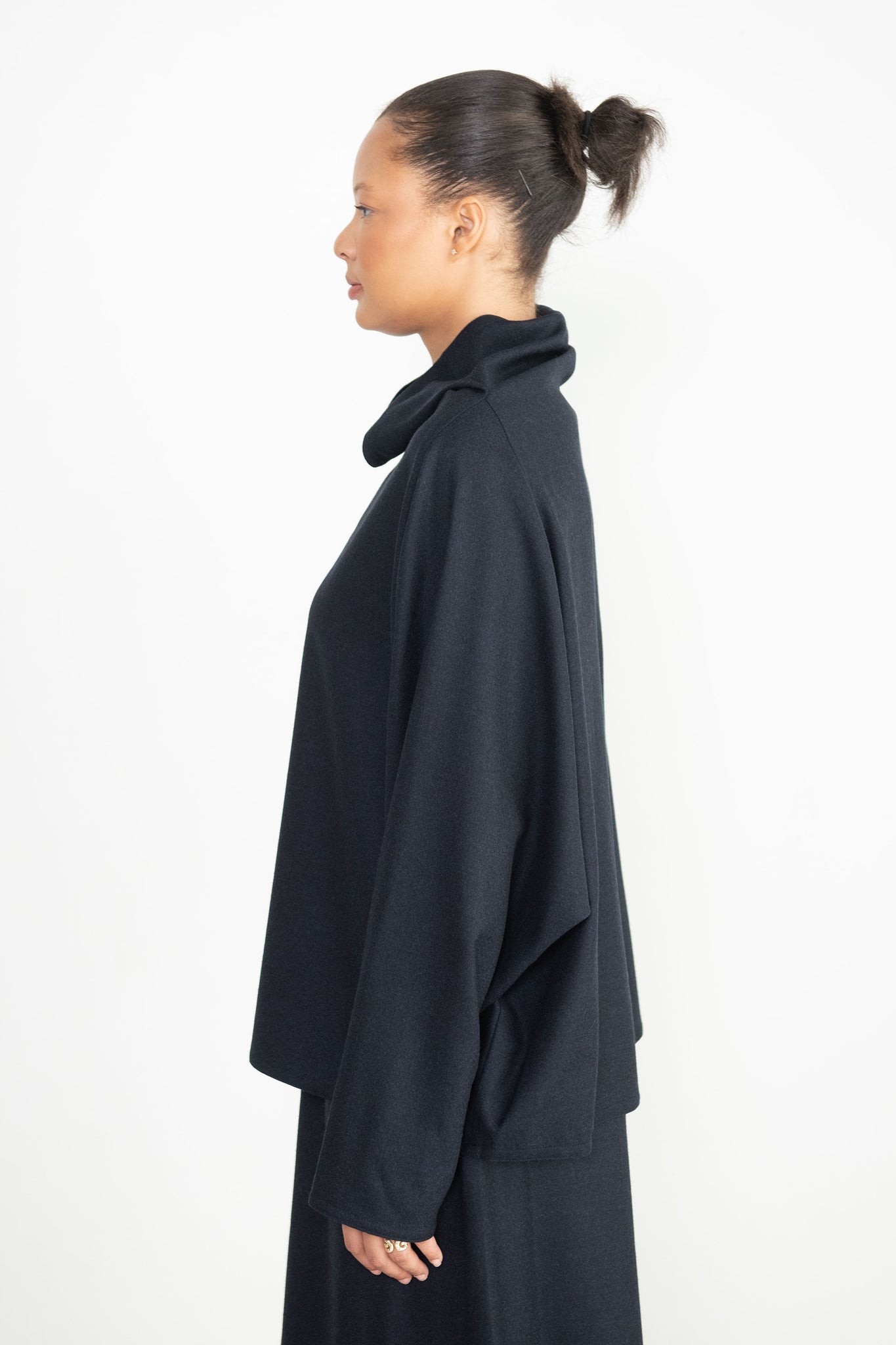 Dušan - Batwinged Oversized Shirt, Navy