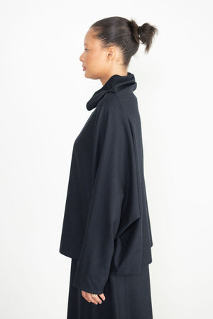 Dušan - Batwinged Oversized Shirt, Navy