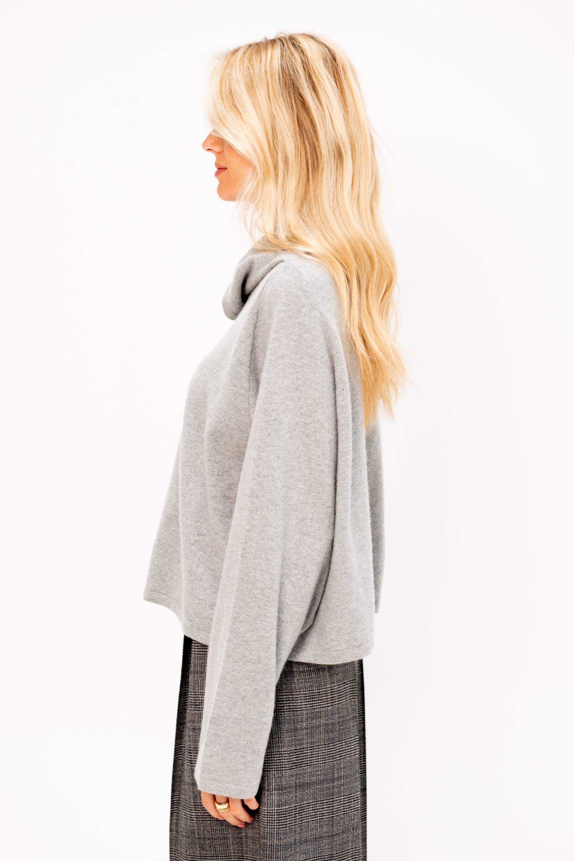 Batwing Turtleneck Knit Sweater