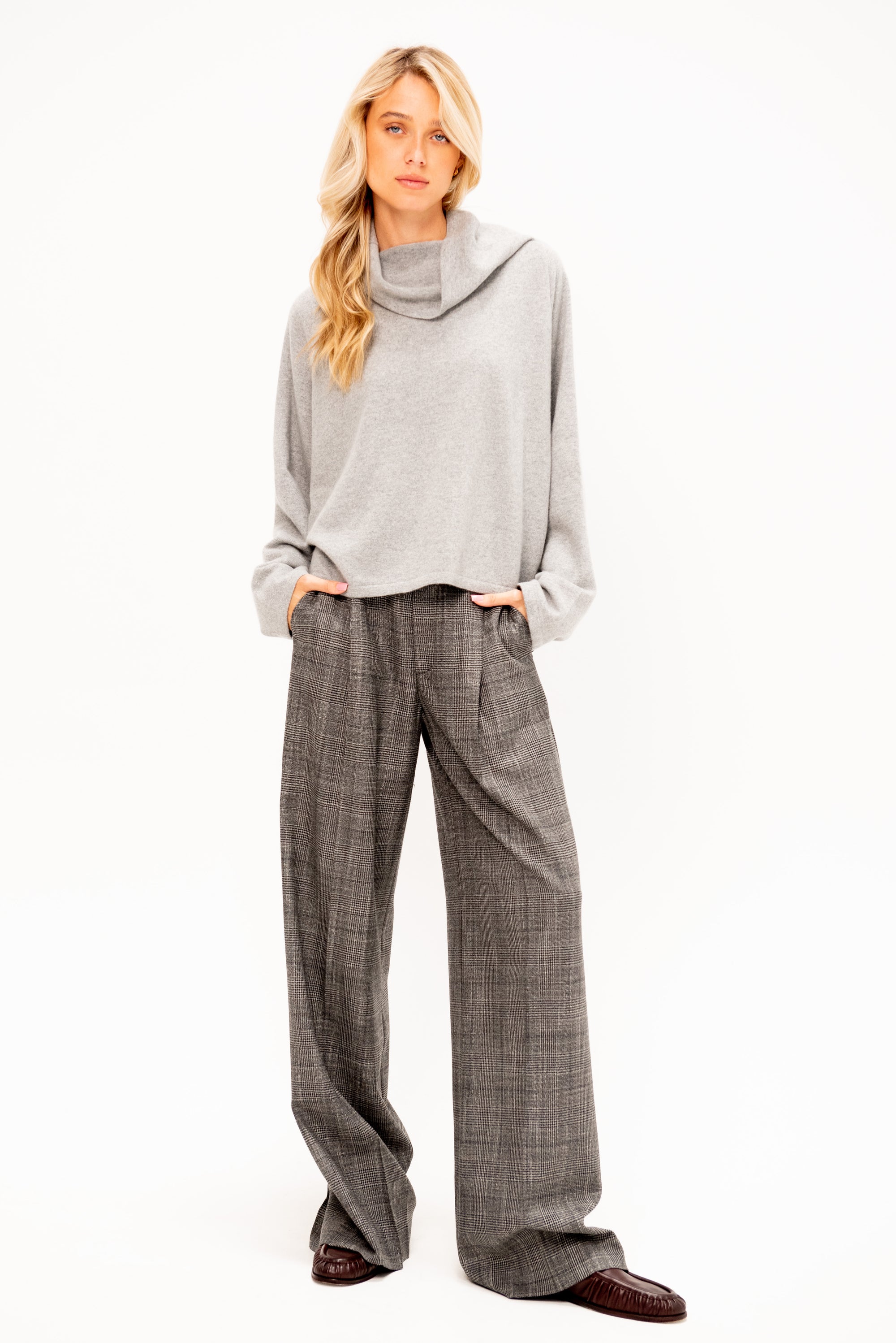Batwing Turtleneck Knit Sweater