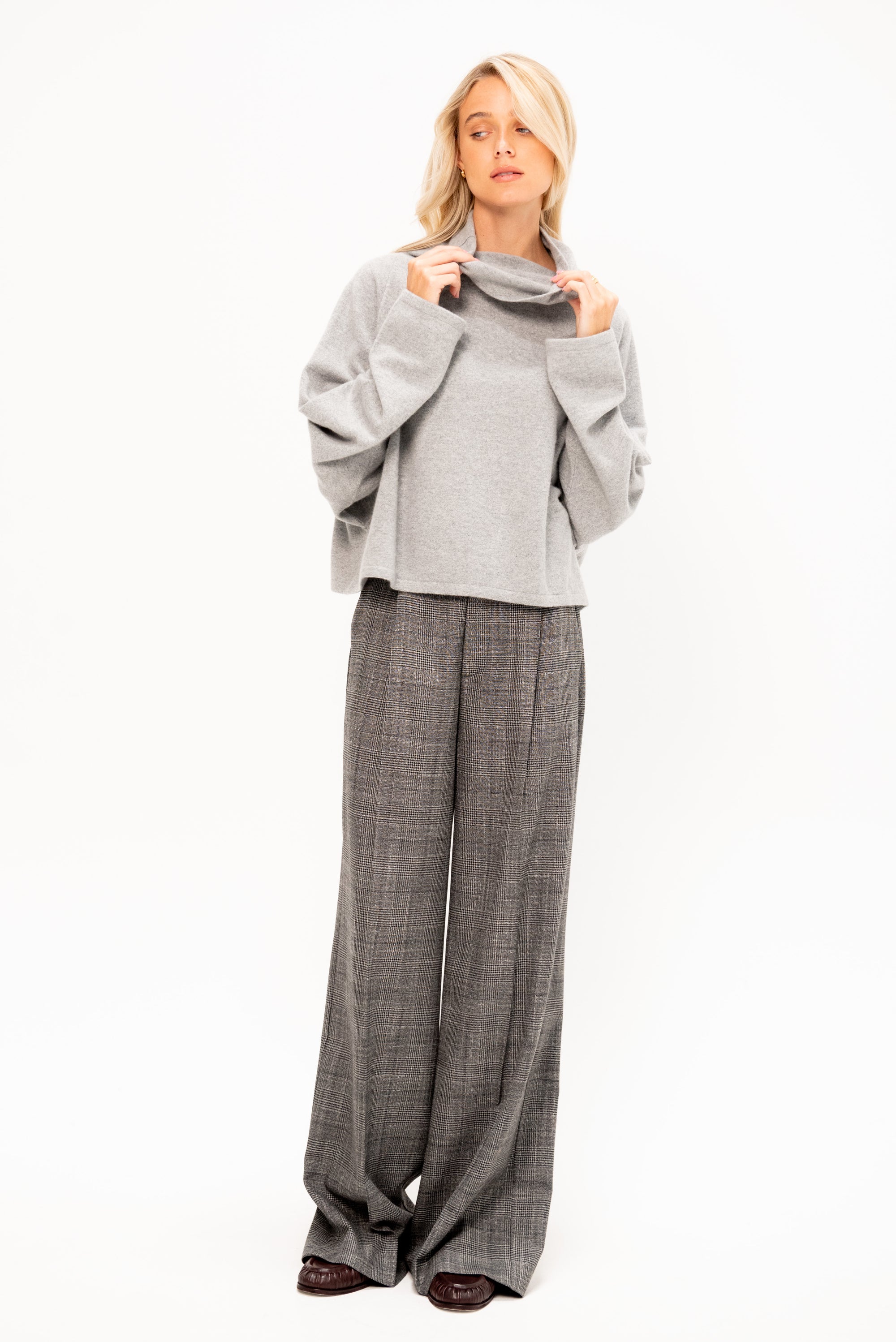 Batwing Turtleneck Knit Sweater