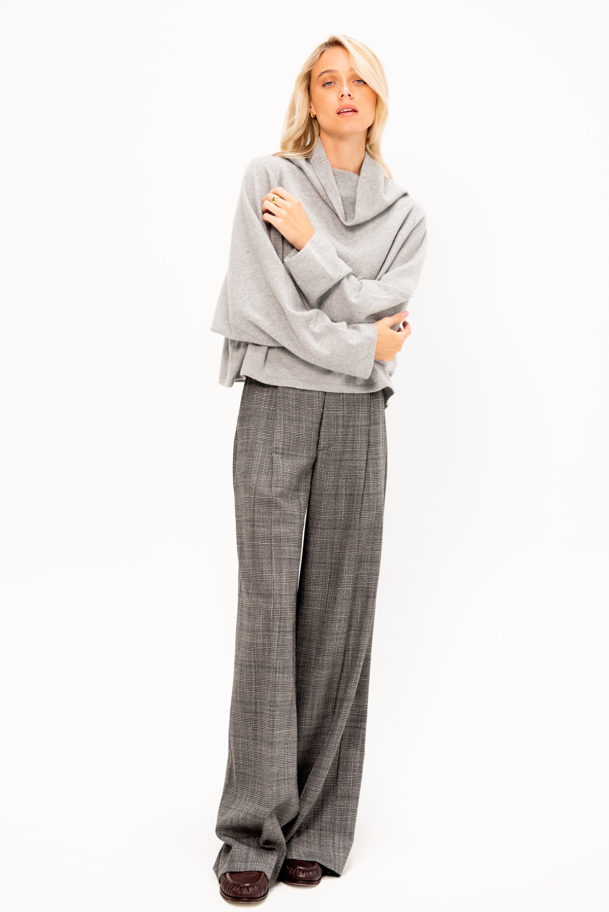 Batwing Turtleneck Knit Sweater