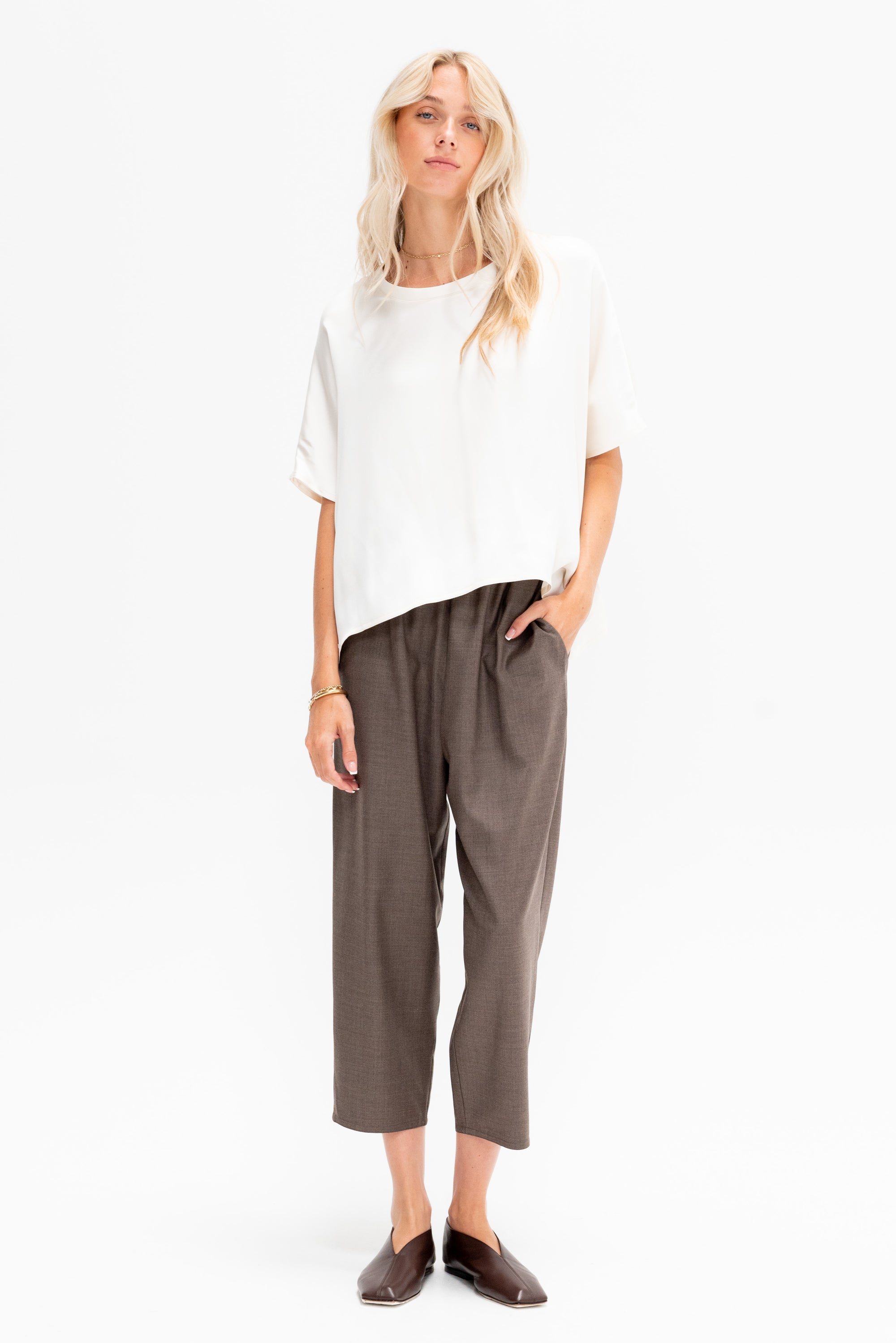 Carrot Pants, Dark Taupe