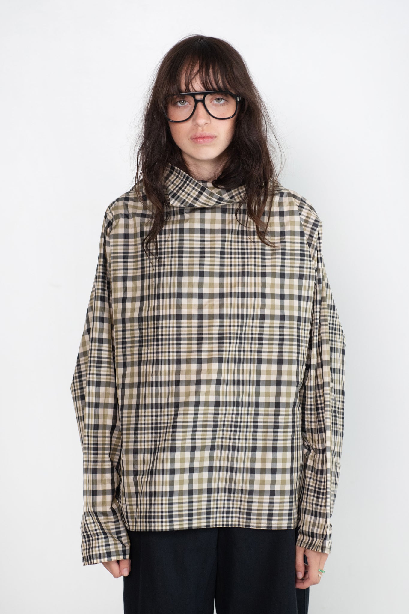 Dušan - Batwinged Oversized Shirt, Check