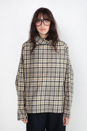 Dušan - Batwinged Oversized Shirt, Check