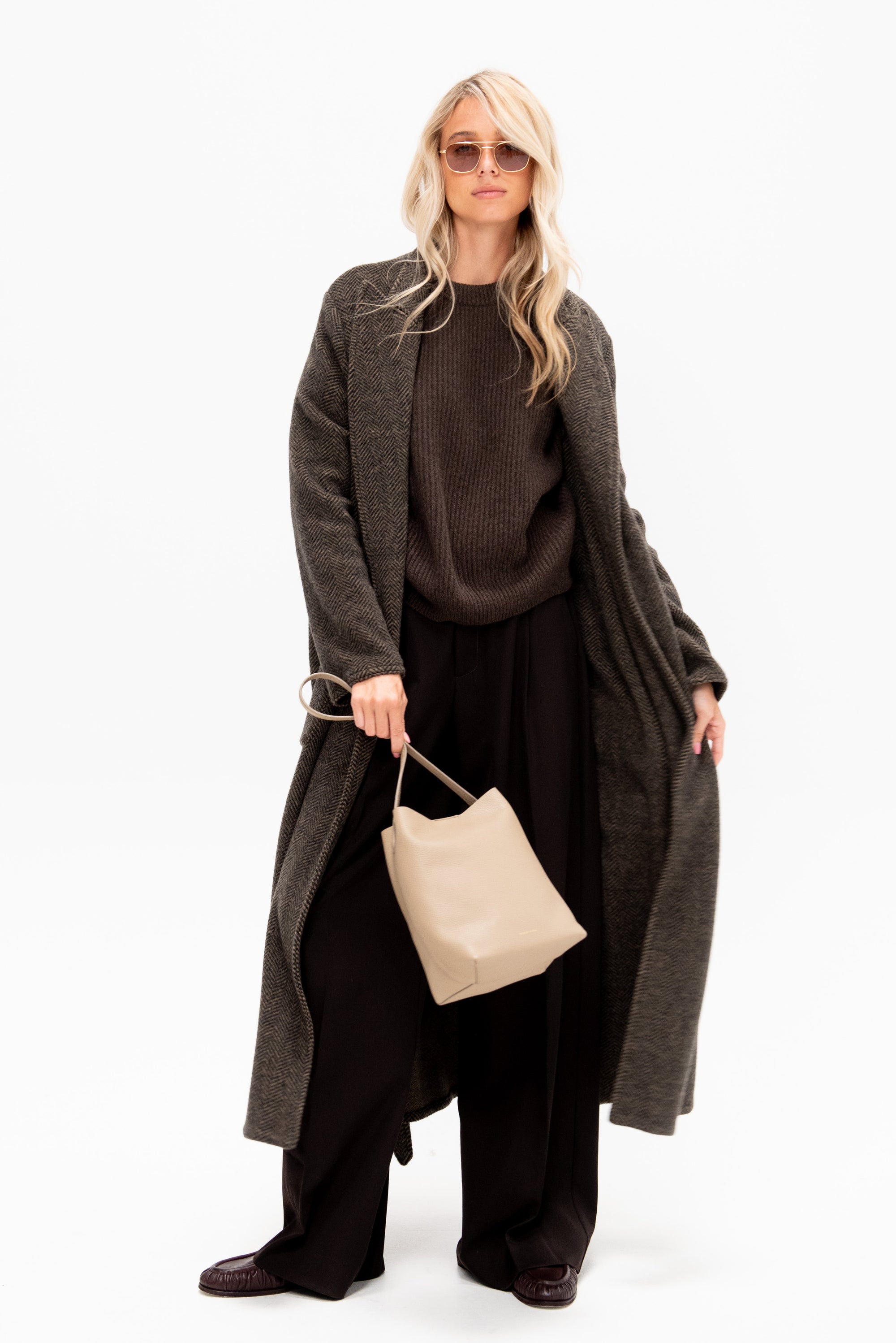 Crew Neck Ribbed Sweater, Yak