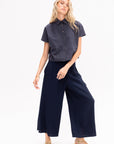 Cropped Shirt, Navy